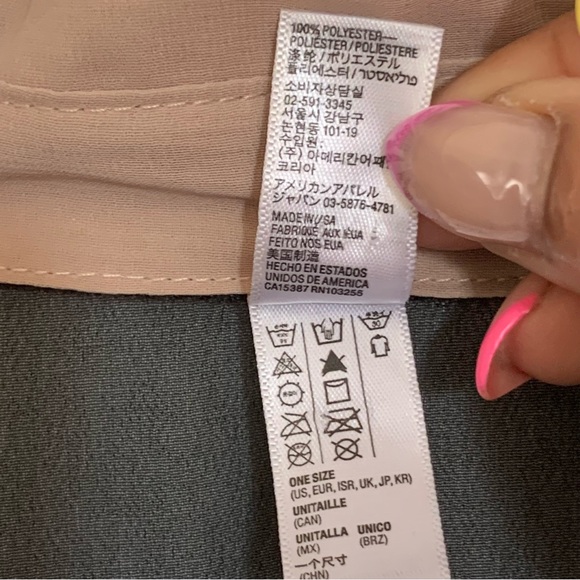 American Apparel Sheer Black and Pink Long Tunic Button Up Top - Picture 6 of 6